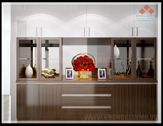 Thiết kế nội thất chung cư TSQ - Phối cảnh phòng bếp
